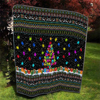 Autism Pine Christmas Quilt Xmas Holiday Patterns - Wonder Print Shop