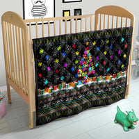 Autism Pine Christmas Quilt Xmas Holiday Patterns - Wonder Print Shop