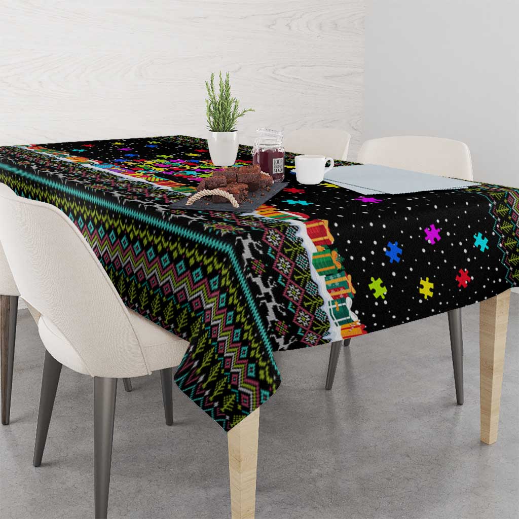Autism Pine Christmas Tablecloth Xmas Holiday Patterns - Wonder Print Shop