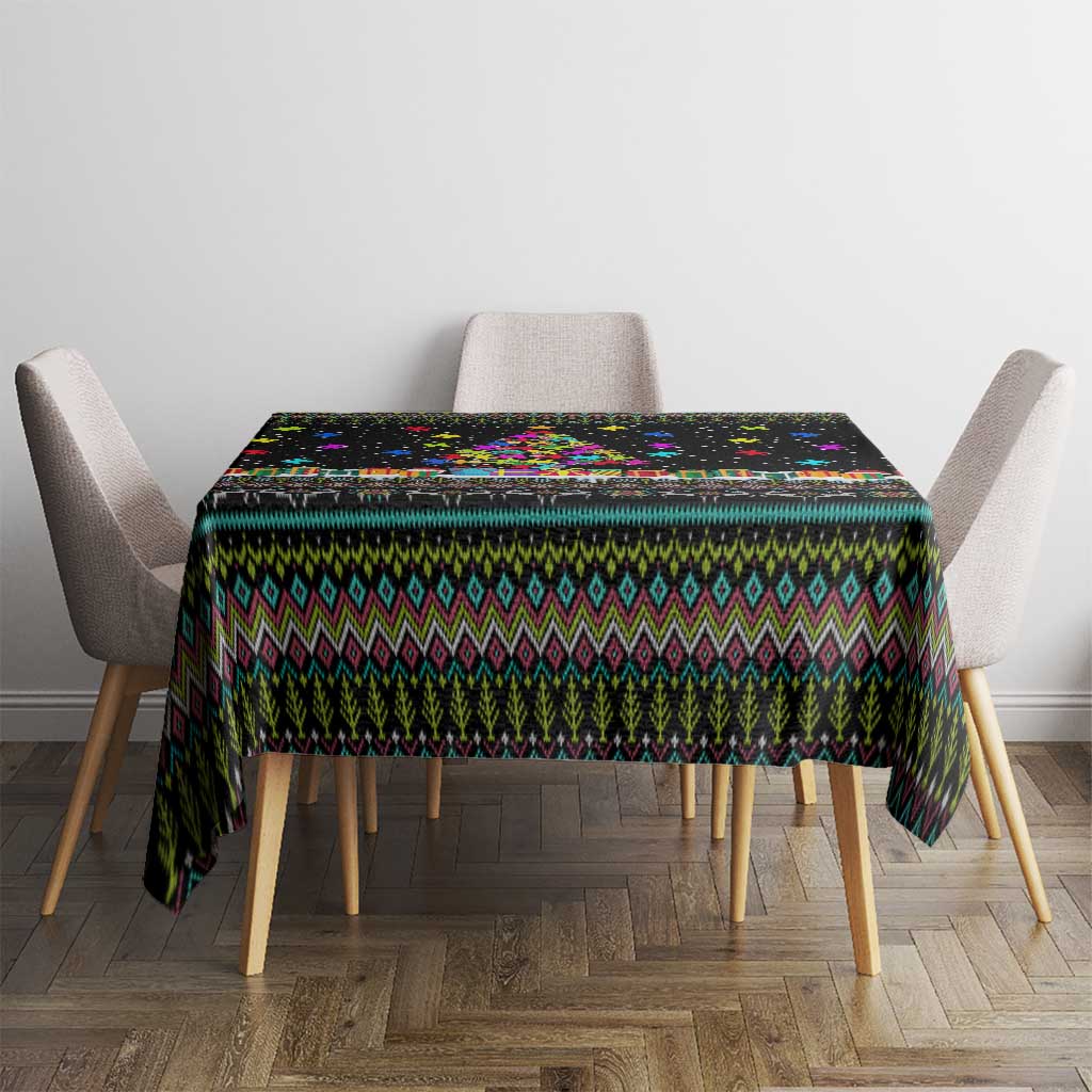 Autism Pine Christmas Tablecloth Xmas Holiday Patterns - Wonder Print Shop