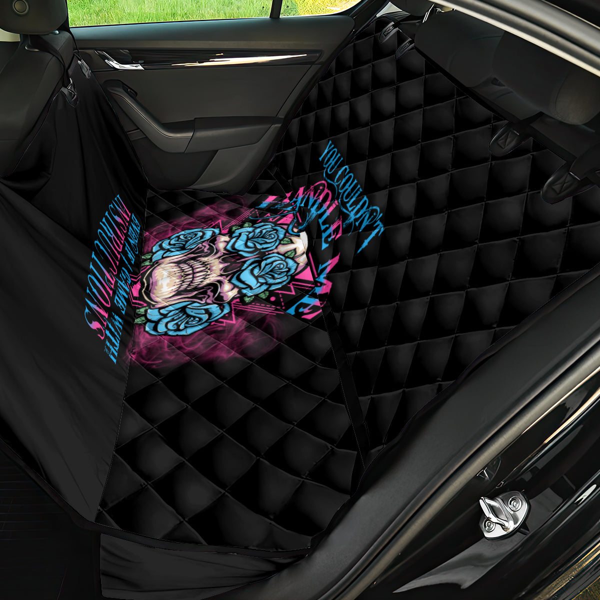 You Couldn't Handle Me Triangle Skull Back Car Seat Cover - Wonder Print Shop