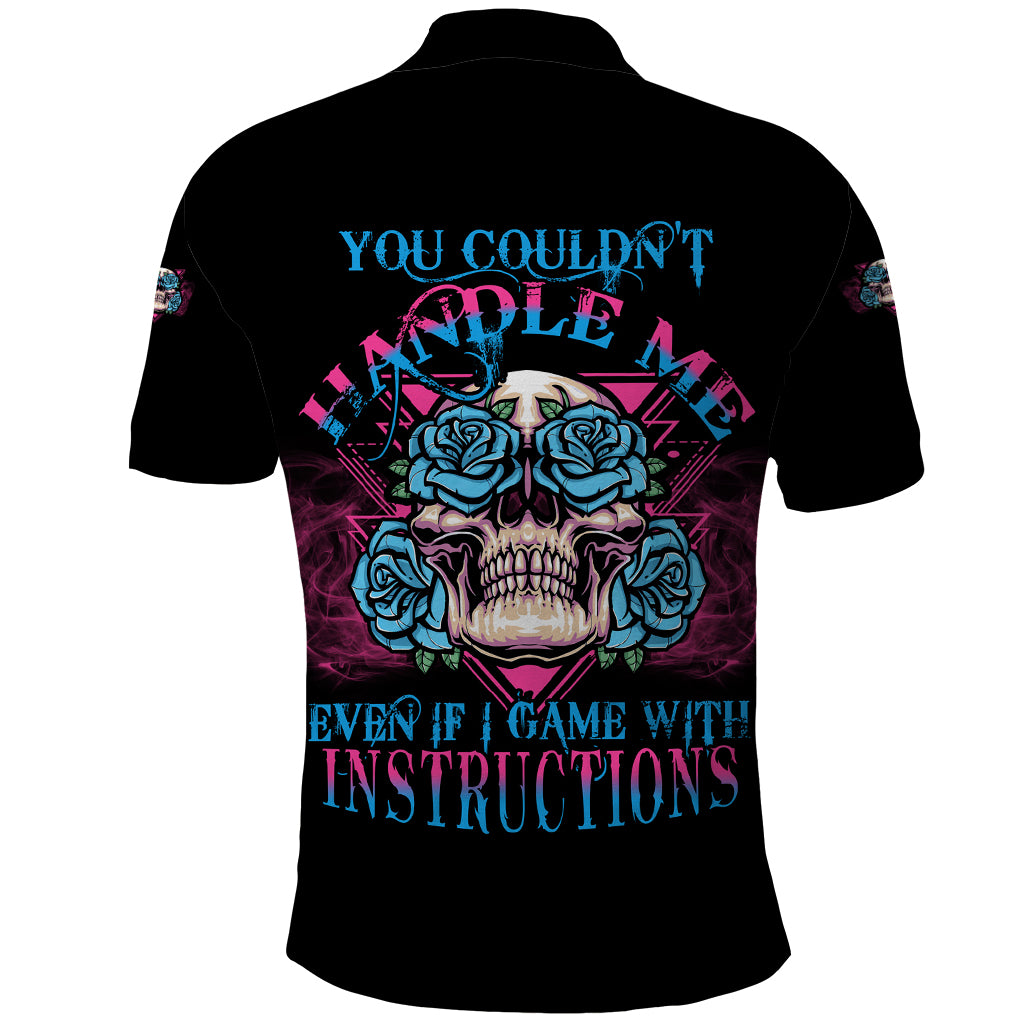 You Couldn't Handle Me Triangle Skull Polo Shirt - Wonder Print Shop