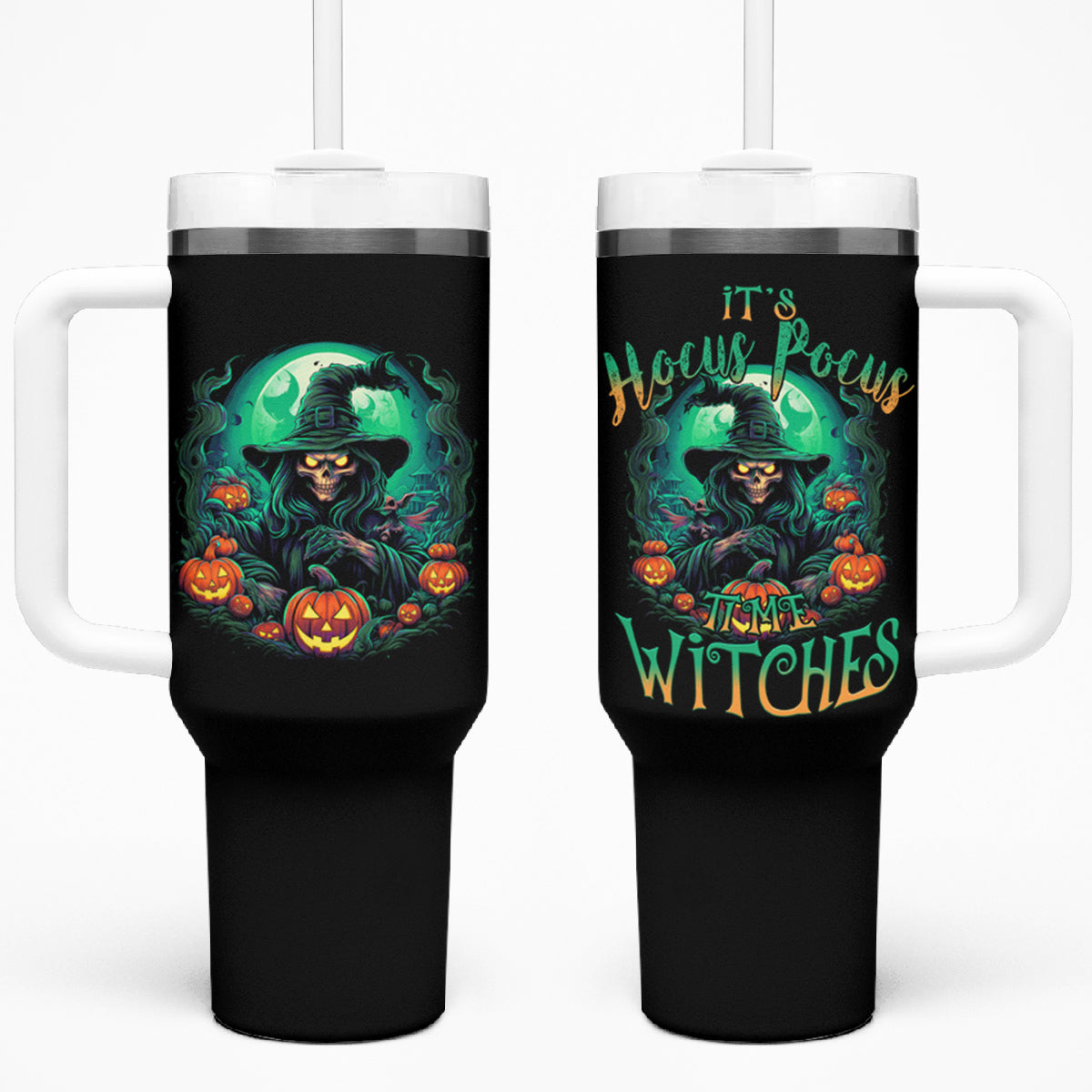 Hocus Pocus Halloween Tumbler With Handle