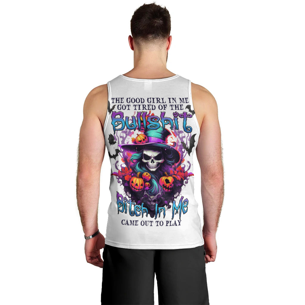 The Good Girl In Me Halloween Witch Men Tank Top - Wonder Print Shop