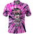 Fcks Cancer Skull Tie Dye Polo Shirt - Wonder Print Shop