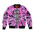 Fcks Cancer Skull Tie Dye Sleeve Zip Bomber Jacket - Wonder Print Shop