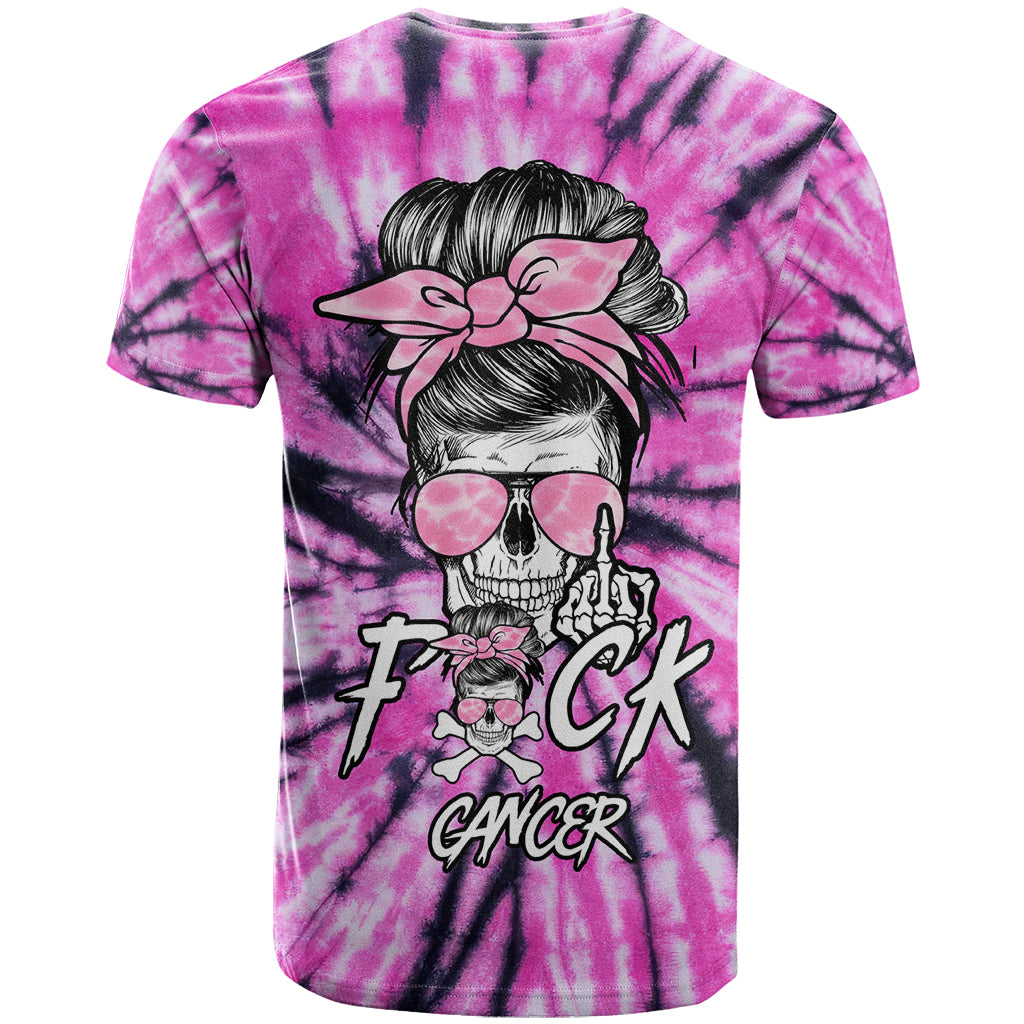 Fcks Cancer Skull Tie Dye T Shirt - Wonder Print Shop