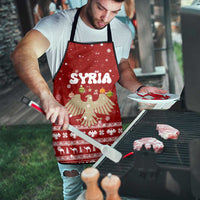 Syria Christmas Apron with Golden Eagle Emblem Christmas Camel Scene - Wonder Print Shop