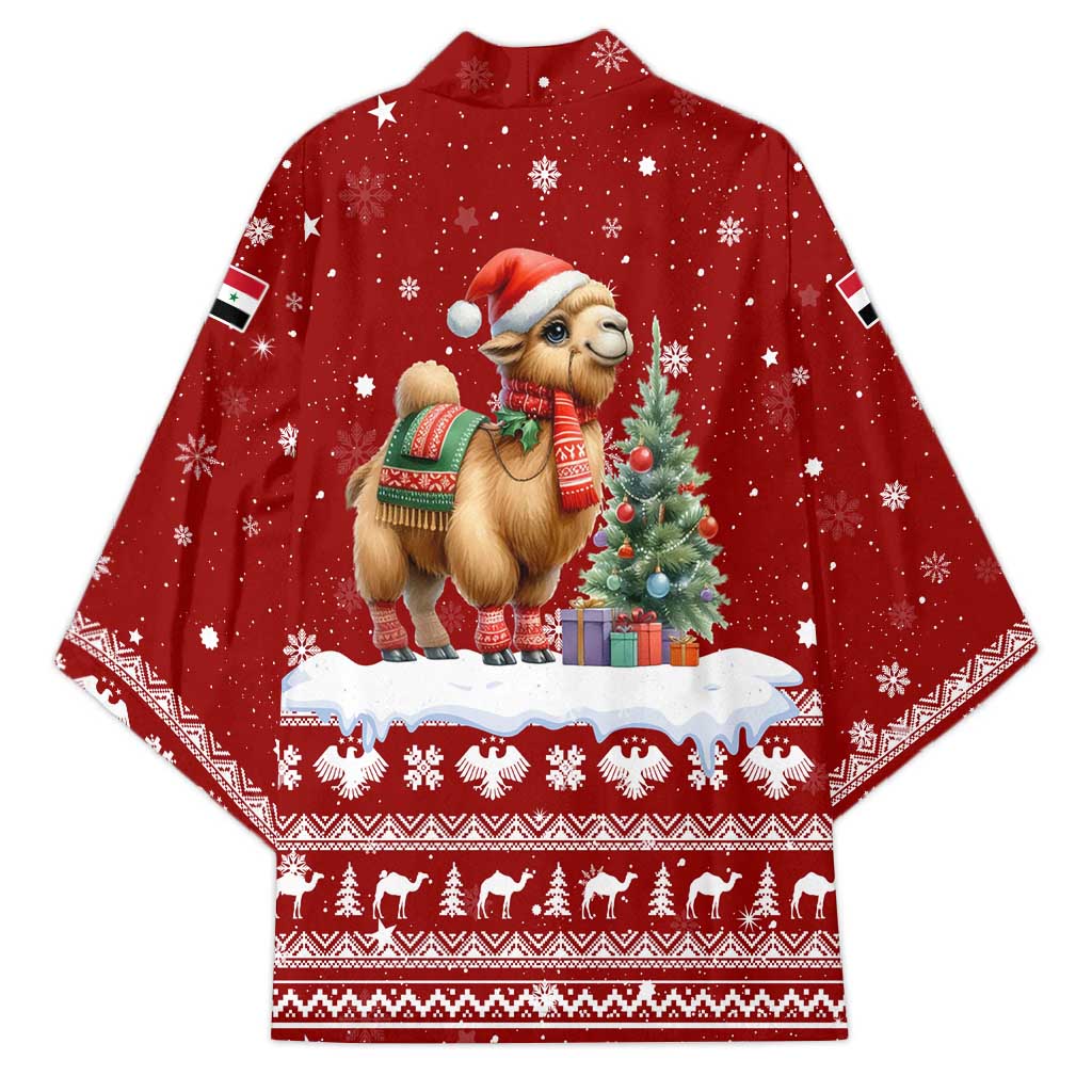 Syria Christmas Kimono with Golden Eagle Emblem Christmas Camel Scene - Wonder Print Shop