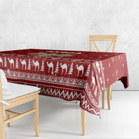 Syria Christmas Tablecloth with Golden Eagle Emblem Christmas Camel Scene - Wonder Print Shop