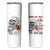 P Me Off Tattooed Skull Rose Skinny Tumbler