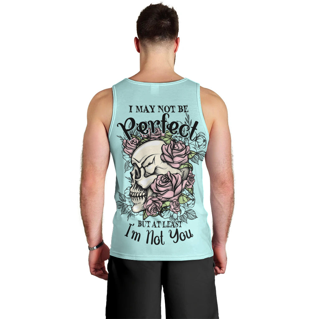 I May Not Be Perfect Skull Roses Men Tank Top - Wonder Print Shop