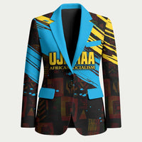 Julius Nyerere Blazer Ujamaa African Socialism Text and Bold Striped Pattern - Wonder Print Shop