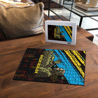 Julius Nyerere Puzzle Ujamaa African Socialism Text and Bold Striped Pattern - Wonder Print Shop