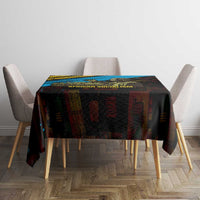 Julius Nyerere Tablecloth Ujamaa African Socialism Text and Bold Striped Pattern - Wonder Print Shop