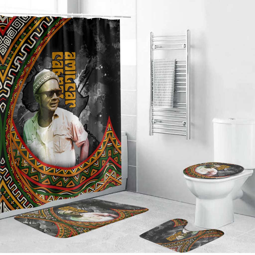 Amilcar Cabral Bathroom Set African Map with Chains Freedom Theme Revolutionary Liberation Tribute - Wonder Print Shop