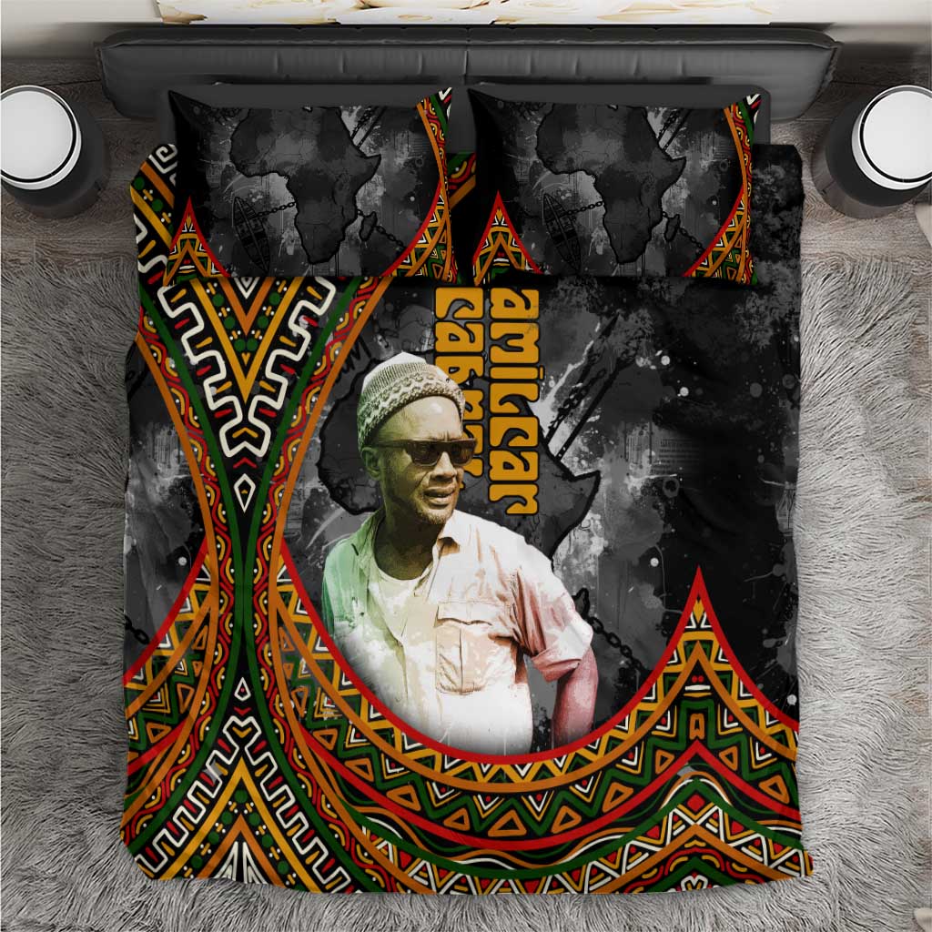 Amilcar Cabral Bedding Set African Map with Chains Freedom Theme Revolutionary Liberation Tribute - Wonder Print Shop