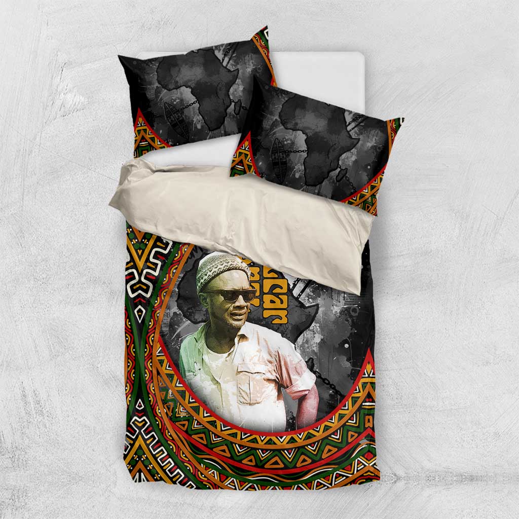Amilcar Cabral Bedding Set African Map with Chains Freedom Theme Revolutionary Liberation Tribute - Wonder Print Shop