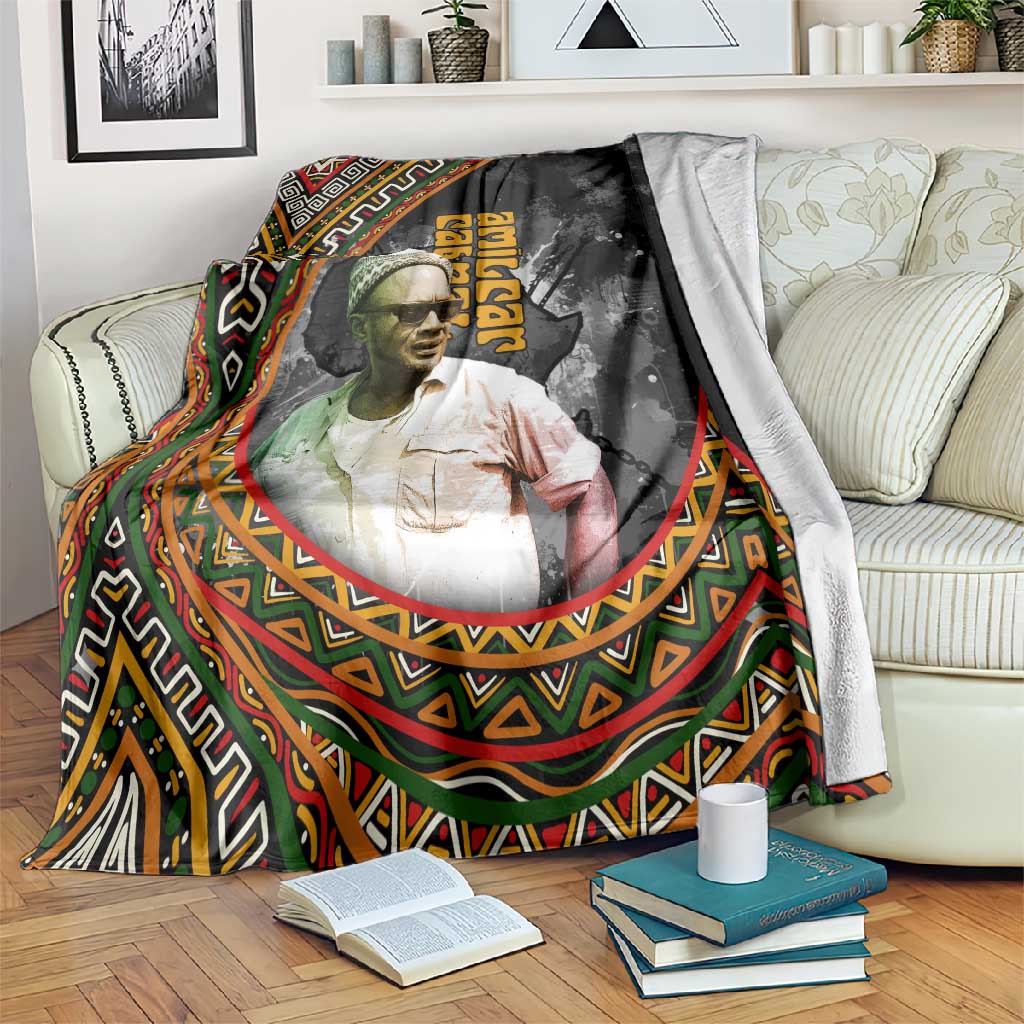 Amilcar Cabral Blanket African Map with Chains Freedom Theme Revolutionary Liberation Tribute - Wonder Print Shop