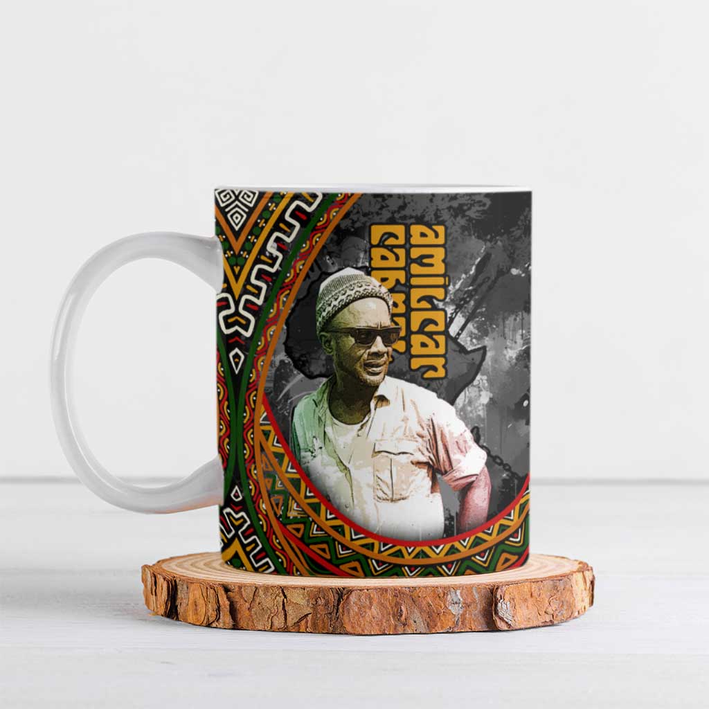 Amilcar Cabral Ceramic Mug African Map with Chains Freedom Theme Revolutionary Liberation Tribute - Wonder Print Shop