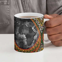 Amilcar Cabral Ceramic Mug African Map with Chains Freedom Theme Revolutionary Liberation Tribute - Wonder Print Shop