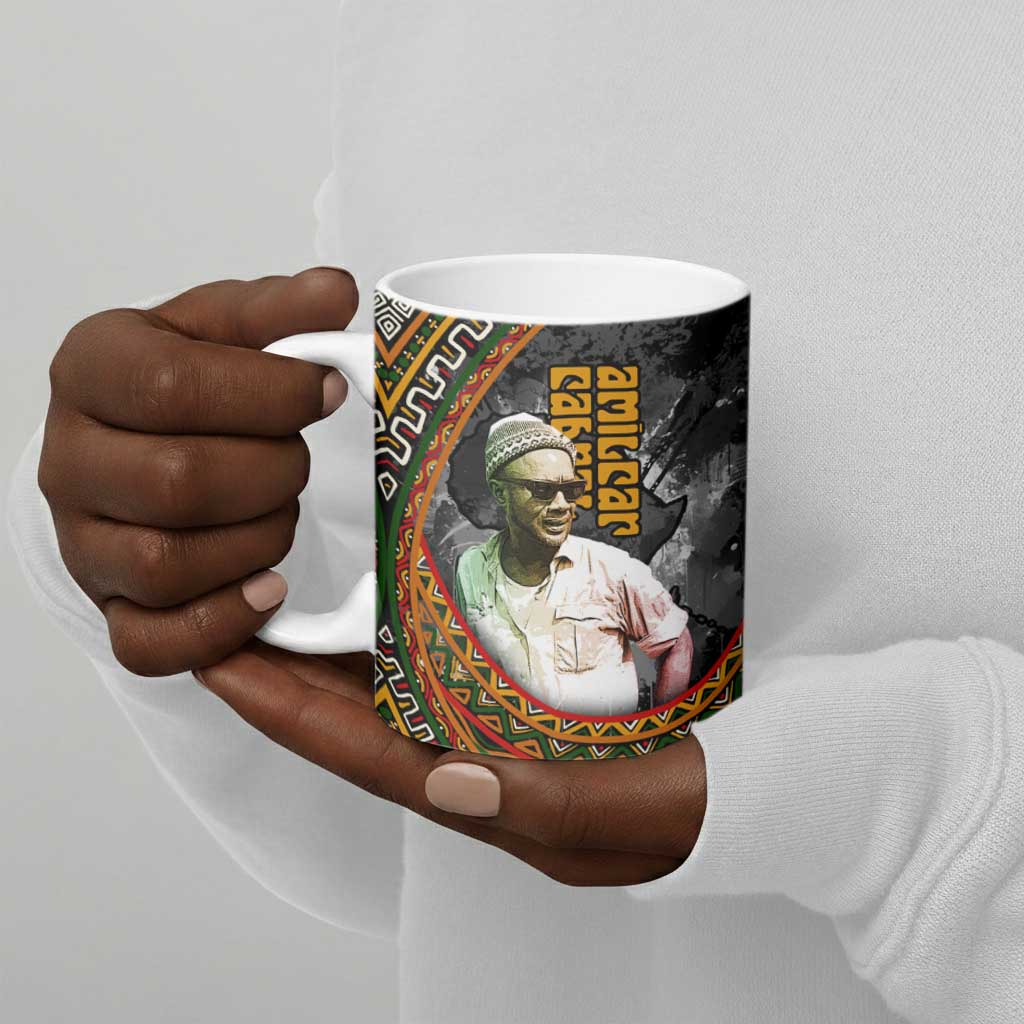 Amilcar Cabral Ceramic Mug African Map with Chains Freedom Theme Revolutionary Liberation Tribute - Wonder Print Shop