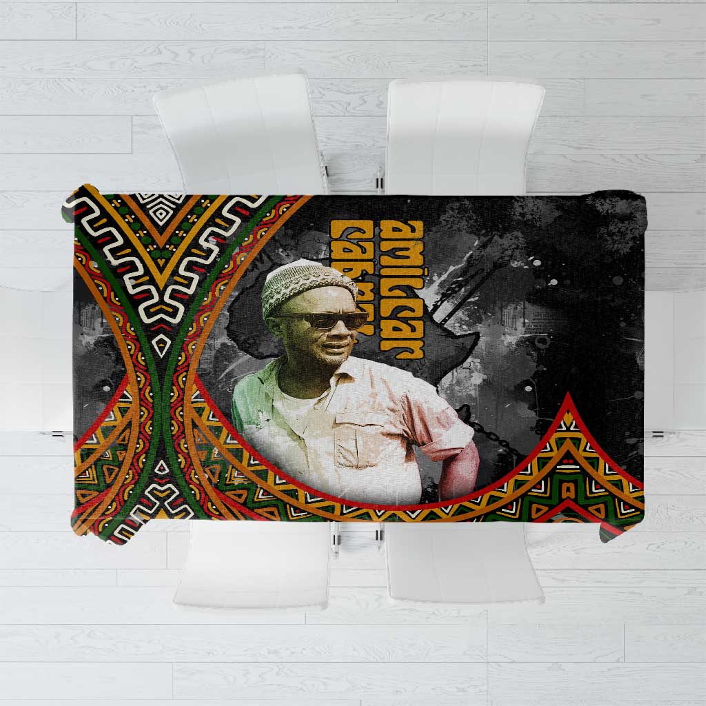 Amilcar Cabral Tablecloth African Map with Chains Freedom Theme Revolutionary Liberation Tribute - Wonder Print Shop