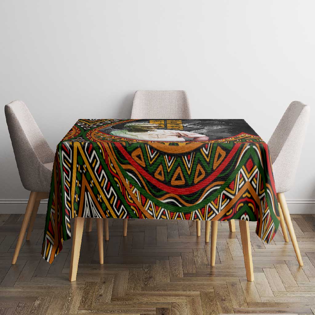 Amilcar Cabral Tablecloth African Map with Chains Freedom Theme Revolutionary Liberation Tribute - Wonder Print Shop