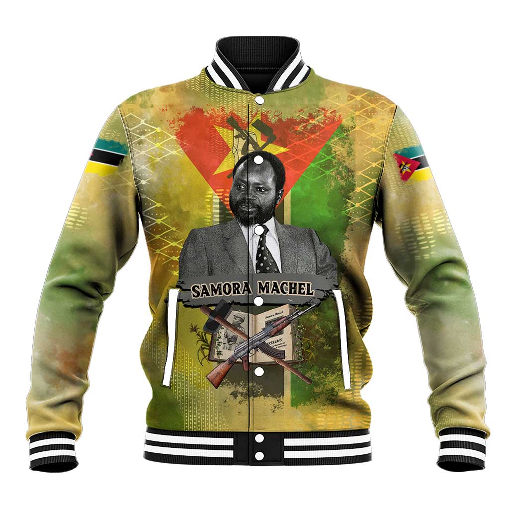 Samora Machel Baseball Jacket Mozambique Flag Unity and Victory Quote Liberation Struggle - African Freedom Tribute - Wonder Print Shop