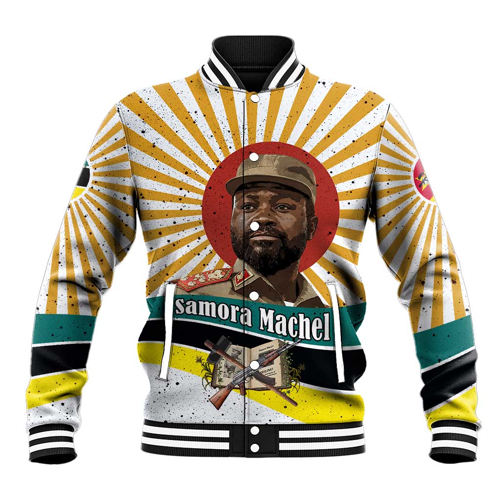 Samora Machel Baseball Jacket Radiant Sunburst Bold Anti-Colonial Quote Mozambique Liberation - African Revolutionary Art - Wonder Print Shop