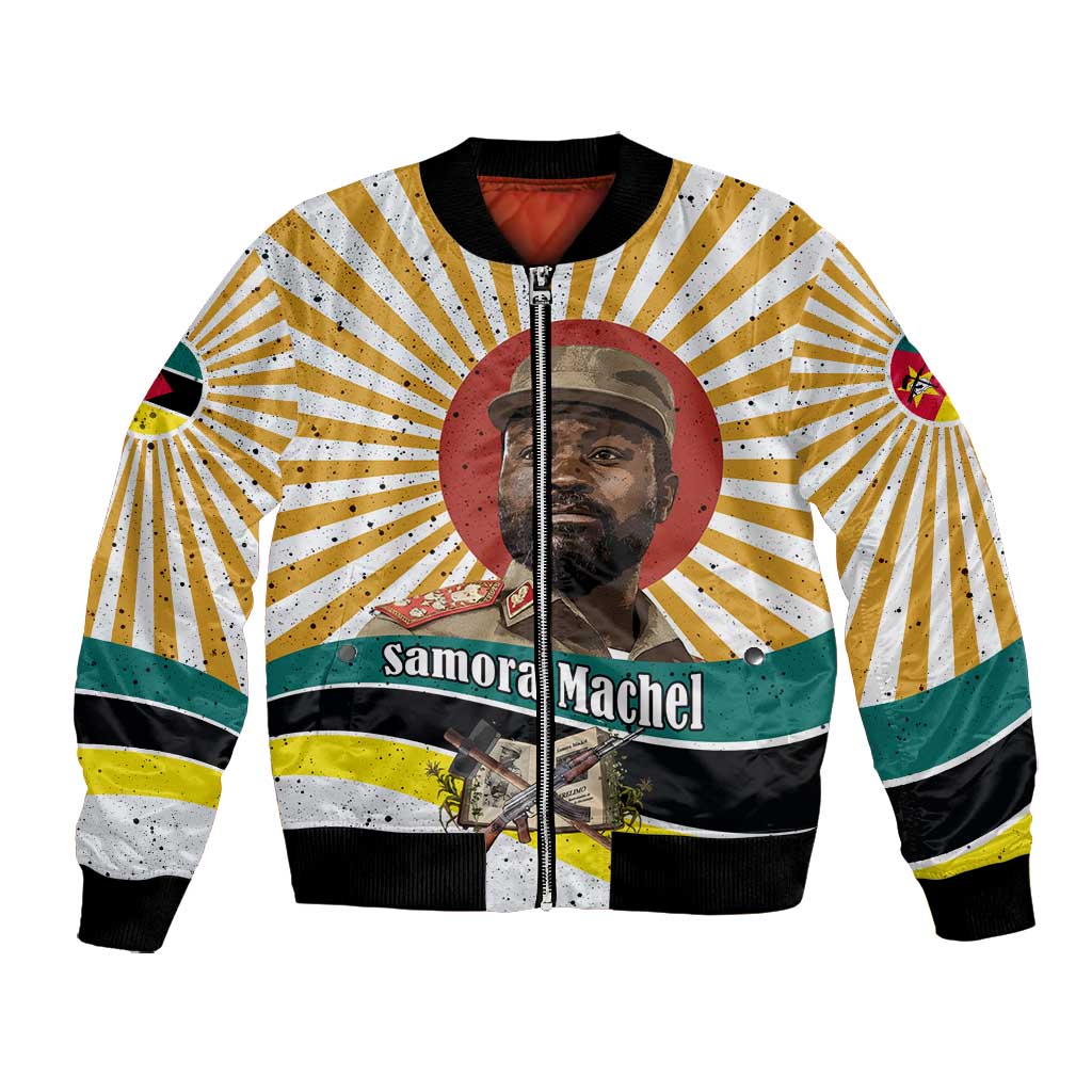 Samora Machel Bomber Jacket Radiant Sunburst Bold Anti-Colonial Quote Mozambique Liberation - African Revolutionary Art - Wonder Print Shop
