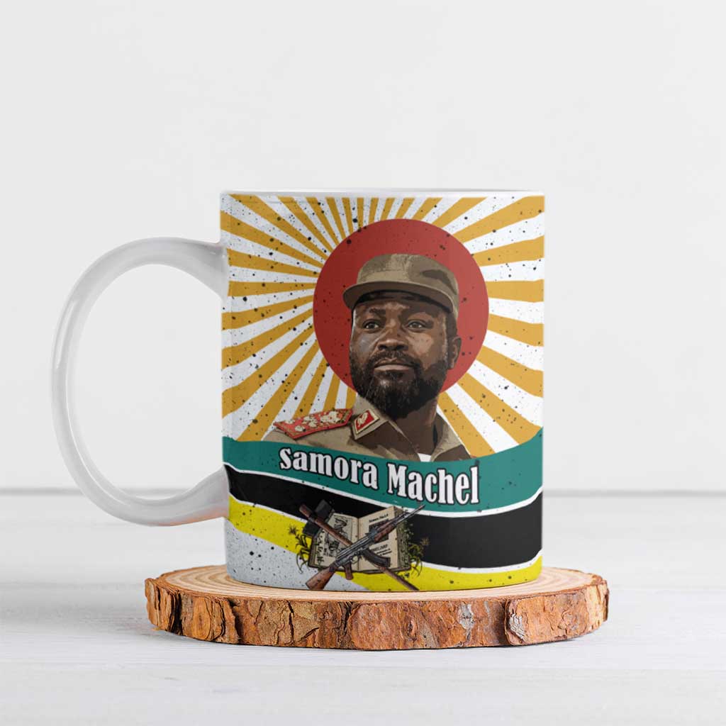 Samora Machel Ceramic Mug Radiant Sunburst Bold Anti-Colonial Quote Mozambique Liberation - African Revolutionary Art - Wonder Print Shop