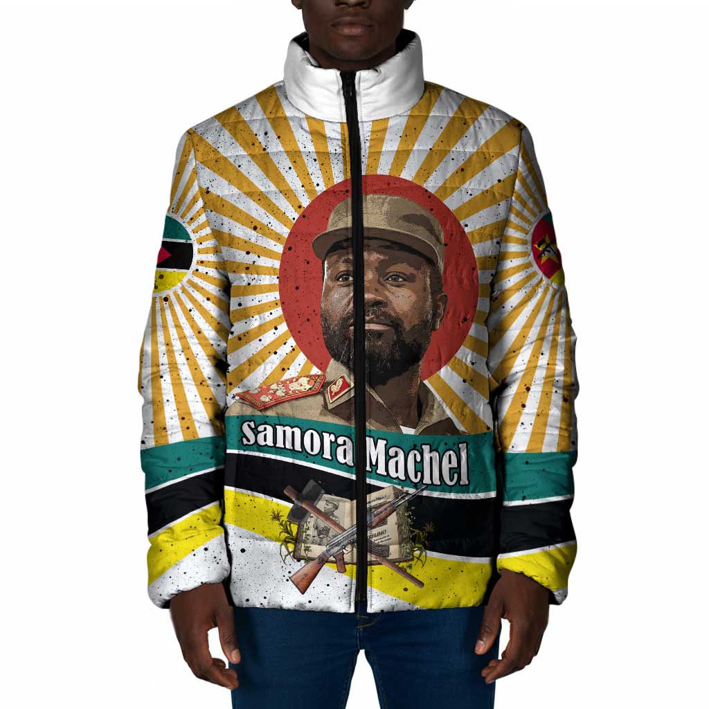 Samora Machel Padded Jacket Radiant Sunburst Bold Anti-Colonial Quote Mozambique Liberation - African Revolutionary Art - Wonder Print Shop