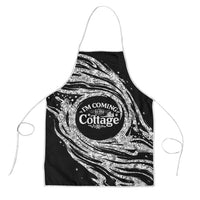 I'm Coming to the Cottage Apron with Hand-Drawn Floral Pattern