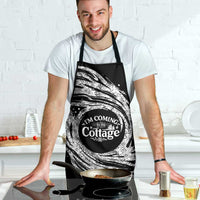 I'm Coming to the Cottage Apron with Hand-Drawn Floral Pattern