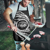 I'm Coming to the Cottage Apron with Hand-Drawn Floral Pattern