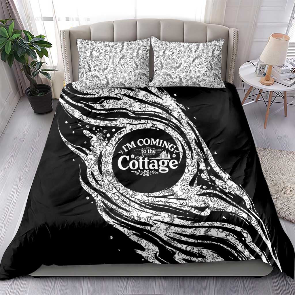 I'm Coming to the Cottage Bedding Set with Hand-Drawn Floral Pattern