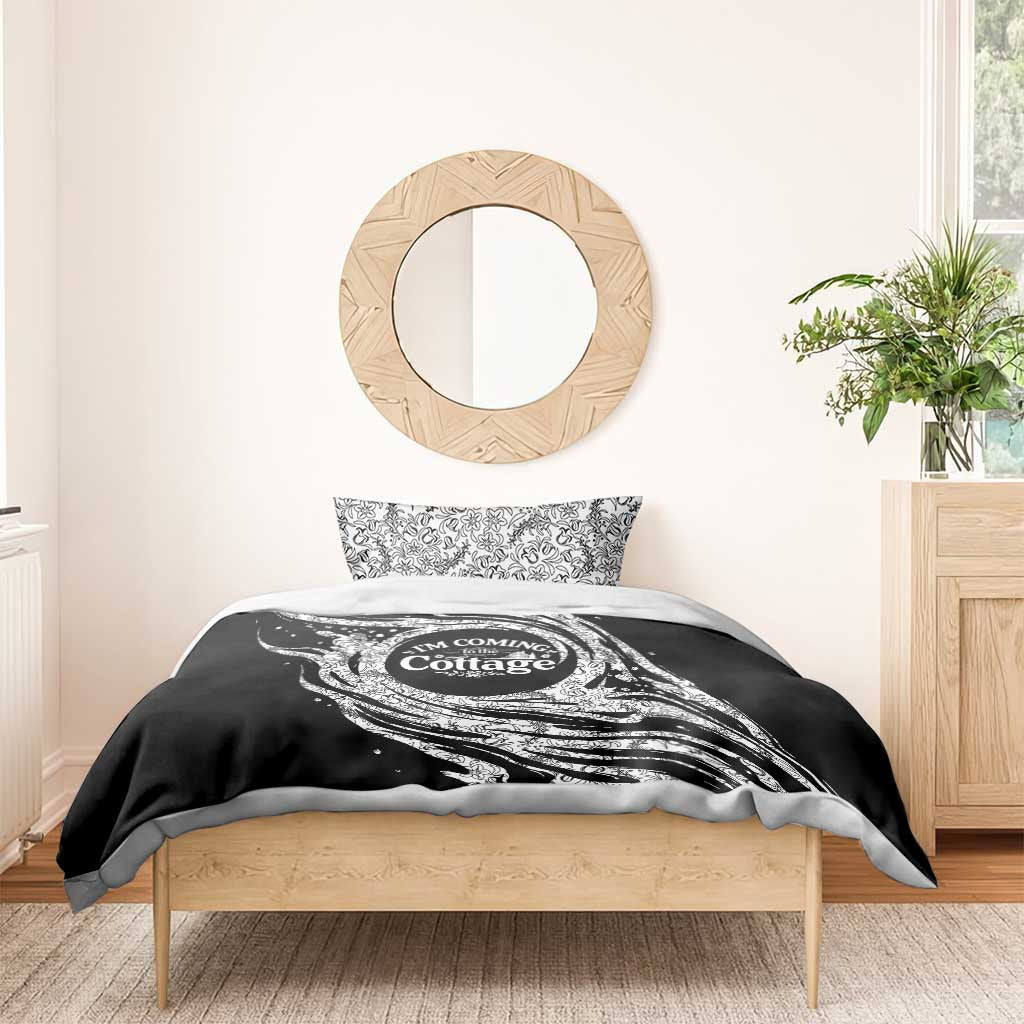 I'm Coming to the Cottage Bedding Set with Hand-Drawn Floral Pattern