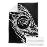 I'm Coming to the Cottage Blanket with Hand-Drawn Floral Pattern