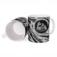 I'm Coming to the Cottage Ceramic Mug with Hand-Drawn Floral Pattern
