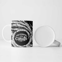 I'm Coming to the Cottage Ceramic Mug with Hand-Drawn Floral Pattern