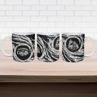 I'm Coming to the Cottage Ceramic Mug with Hand-Drawn Floral Pattern