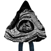 I'm Coming to the Cottage Cloak with Hand-Drawn Floral Pattern