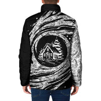 I'm Coming to the Cottage Padded Jacket with Hand-Drawn Floral Pattern