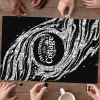 I'm Coming to the Cottage Puzzle with Hand-Drawn Floral Pattern