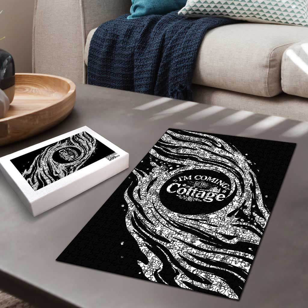 I'm Coming to the Cottage Puzzle with Hand-Drawn Floral Pattern