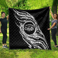 I'm Coming to the Cottage Quilt with Hand-Drawn Floral Pattern