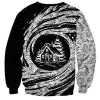 I'm Coming to the Cottage Sweatshirt with Hand-Drawn Floral Pattern