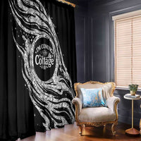I'm Coming to the Cottage Window Curtain with Hand-Drawn Floral Pattern