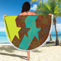Quality Learning Center Beach Blanket with School Supply Doodle Pattern